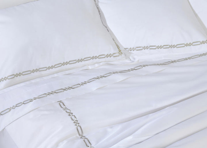 Linen Obsession "Athena" Duvet Cover Set in Silver