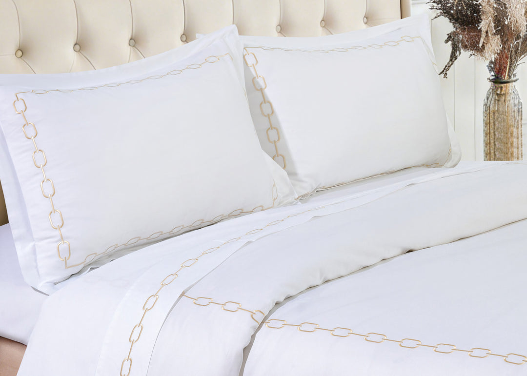 Linen Obsession "Athena" Flat Sheet in Gold