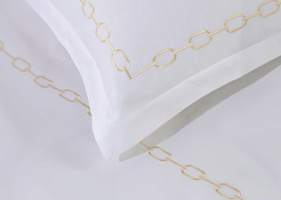 Linen Obsession "Athena" Flat Sheet in Gold