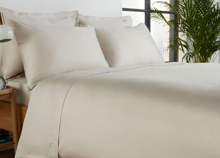 Christy "400 TC Sateen" Plain Dyed Sheets in Linen