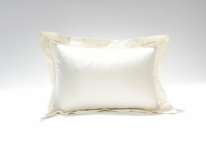 Linen Obsession "900 Thread Count Luxe Touch" Duvet Cover in Cream with Cream Hemstitch