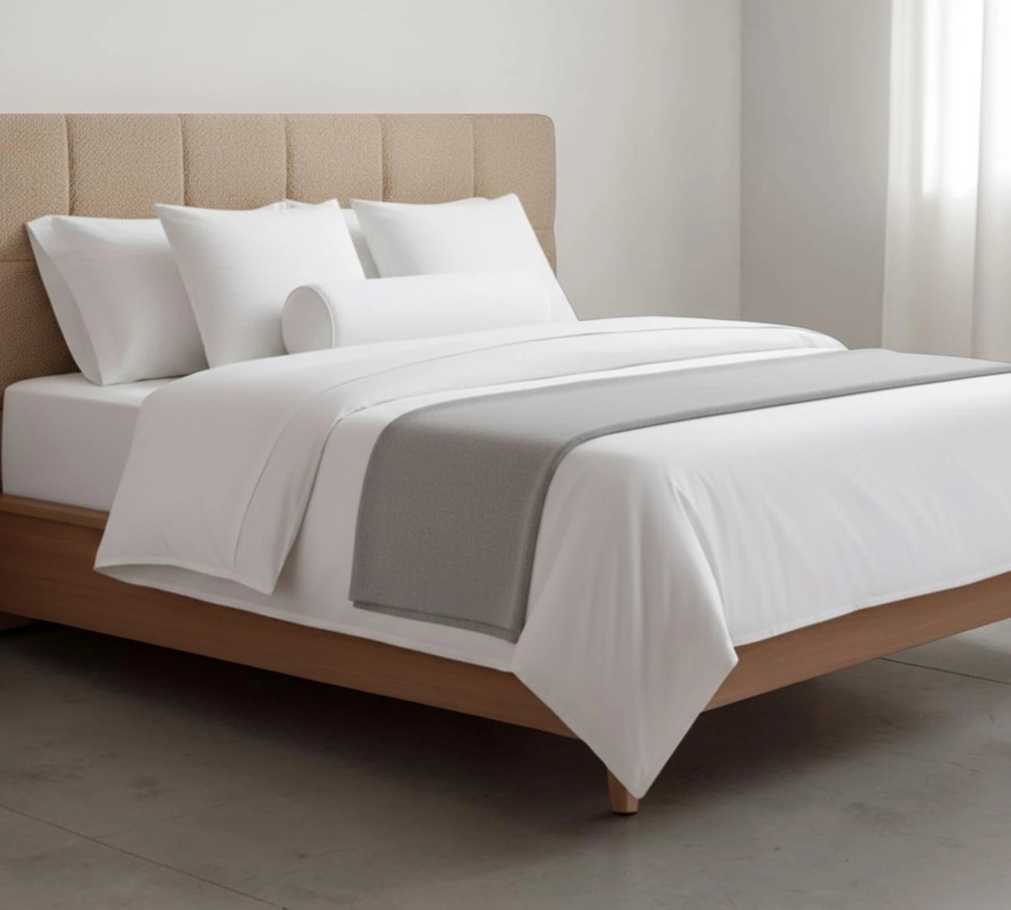 white bed linen 300 thread count