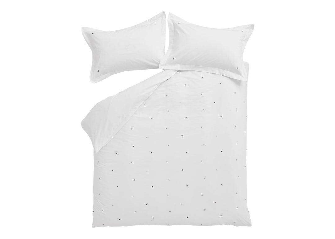 Sophie Allport "Love Hearts" Duvet Cover Set in Natural