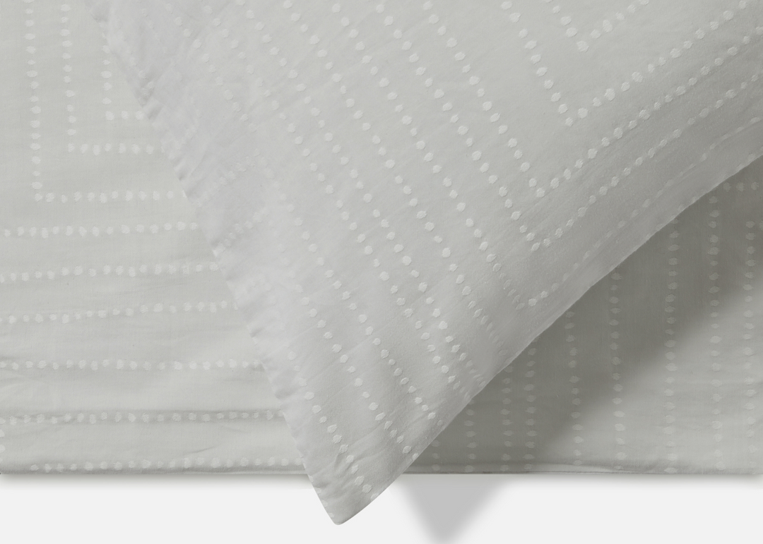 Jasper Conran "Dot to Dot" Jacquard Duvet Cover Set in Lunar Grey