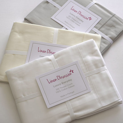 Linen Obsession "Luxury Everyday" 300 Thread Count Cotton Sateen in Silver