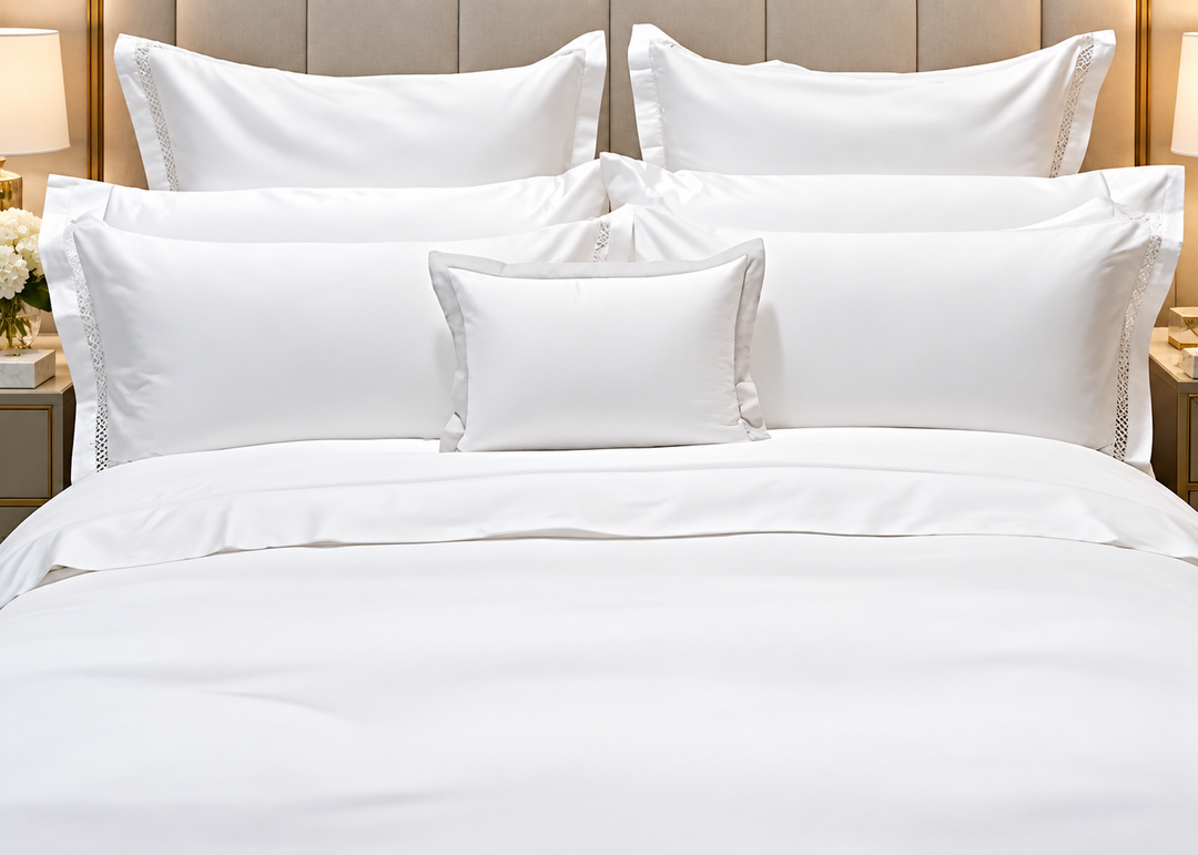 Linen Obsession 300 Thread Count "Katrin" Pillowcase in White
