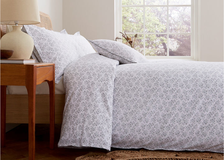 Murmur "Mae" Duvet Cover Set in Cloud Grey