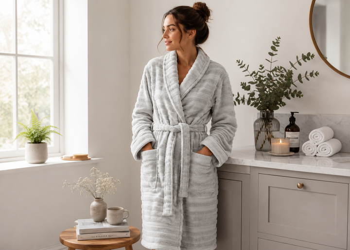 Murmur "Leif" Bathrobe in Cloud Grey