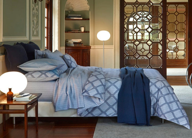 Amalia "Cidade" Duvet Cover in Midnight Blue