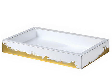 Mike + Ally "Lava" Bathroom Accessories in White & Gold