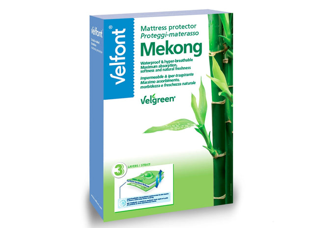 Velfont "Mekong" Waterproof 3-layer Bamboo Mattress Protector