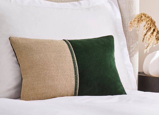 Christy "Menton" Decorative Filled Cushion in Forest Green