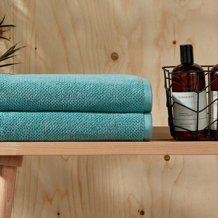 Christy "Brixton" Bath Towels Collection in Mineral Green