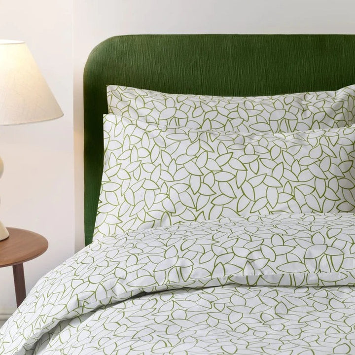 Jasper Conran "Mini Leaves" Duvet Cover Set in Spinach Green
