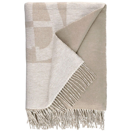Aigner "Modular" Decorative Throw in Beige/Cream