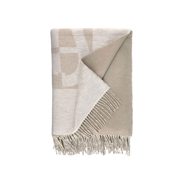Aigner "Modular" Decorative Throw in Beige/Cream