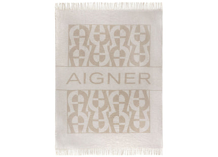 Aigner "Modular" Decorative Throw in Beige/Cream