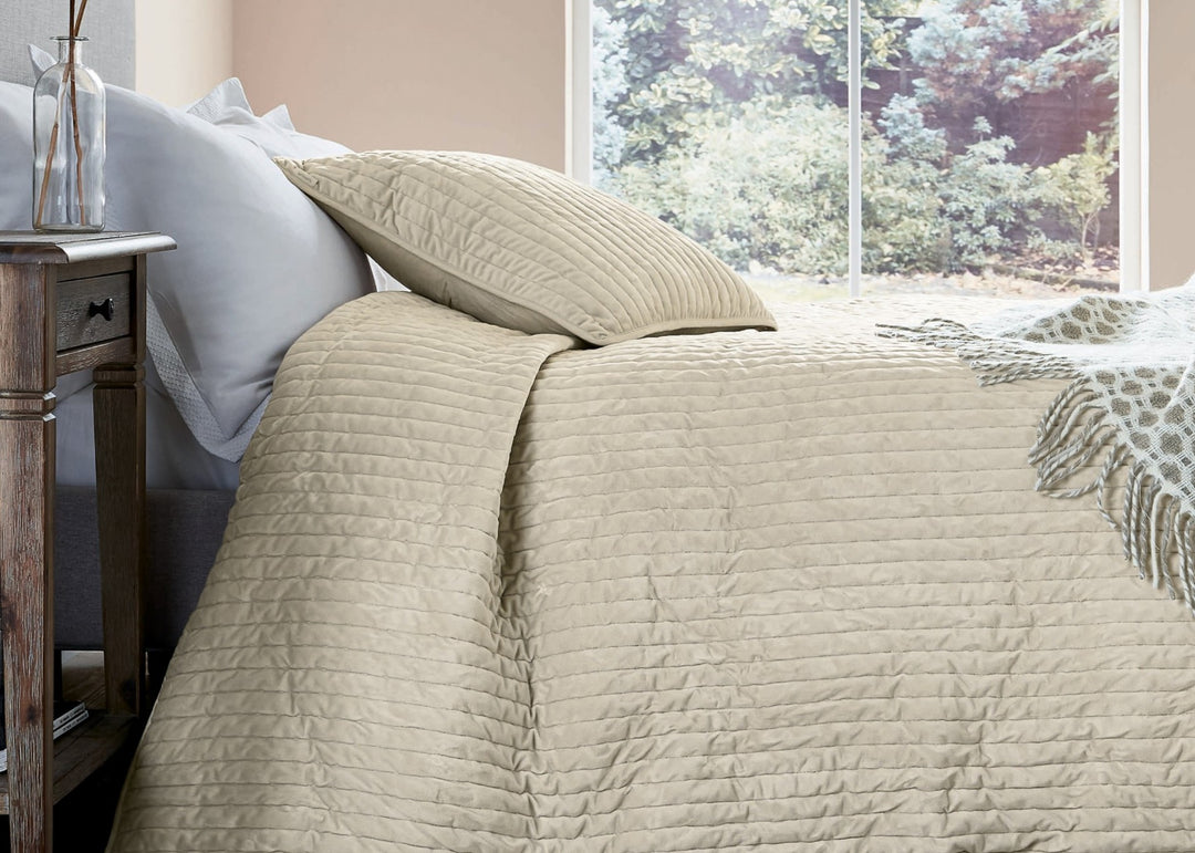 Murmur "Flynn" Quilted Throw in Linen
