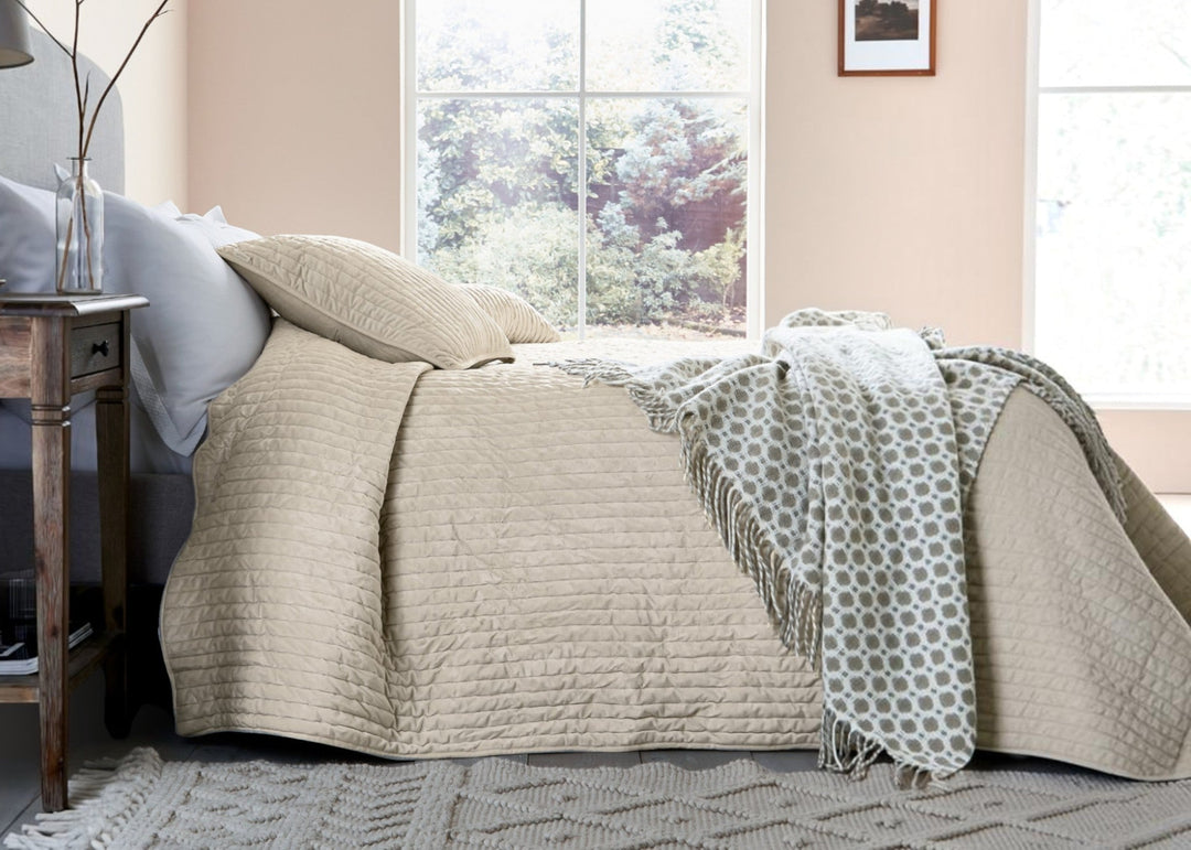 Murmur "Flynn" Quilted Throw in Linen