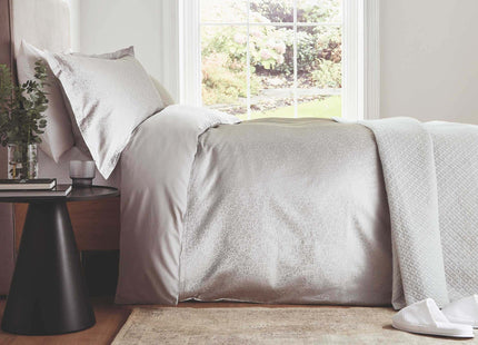 Murmur "Meadow" Jacquard Duvet Cover in Cloud Grey
