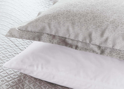 Murmur "Meadow" Jacquard Duvet Cover in Cloud Grey