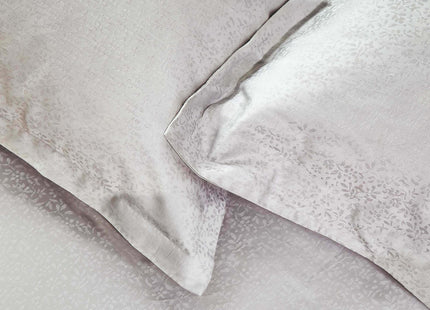 Murmur "Meadow" Jacquard Duvet Cover in Cloud Grey