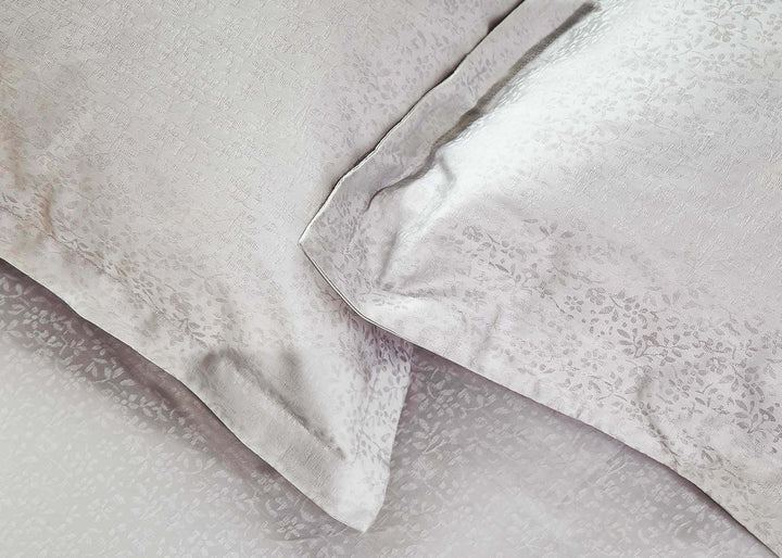 Murmur "Meadow" Jacquard Duvet Cover in Cloud Grey