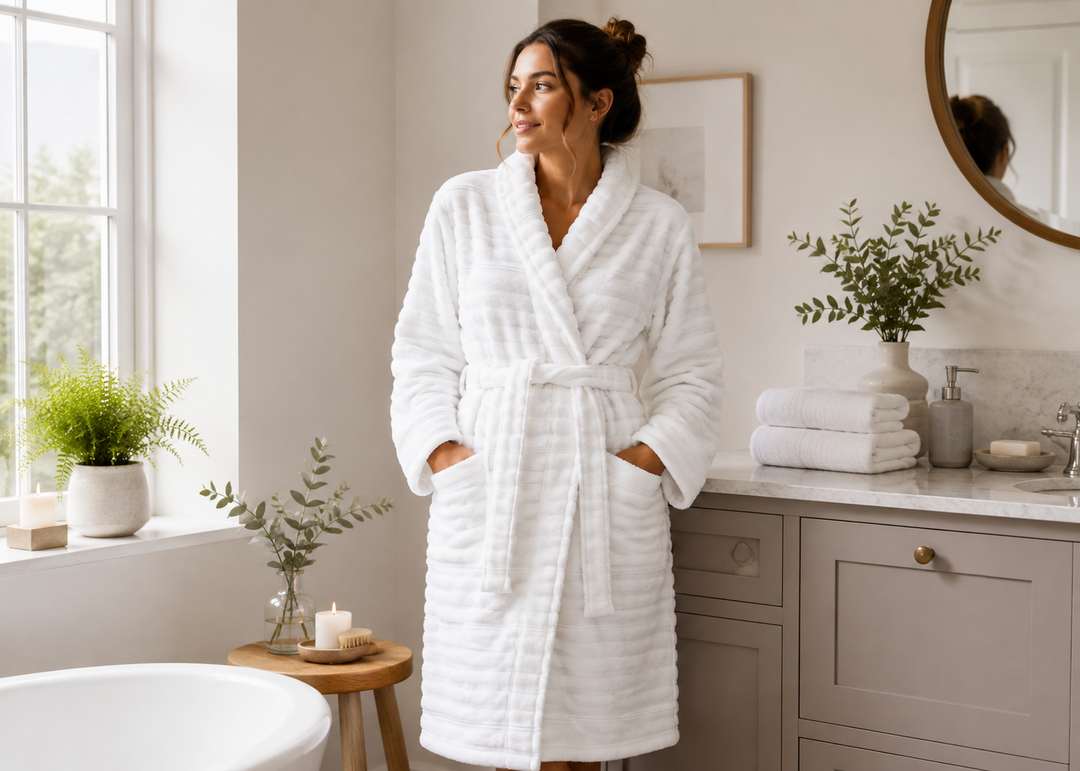 Murmur "Leif" Bathrobe in White