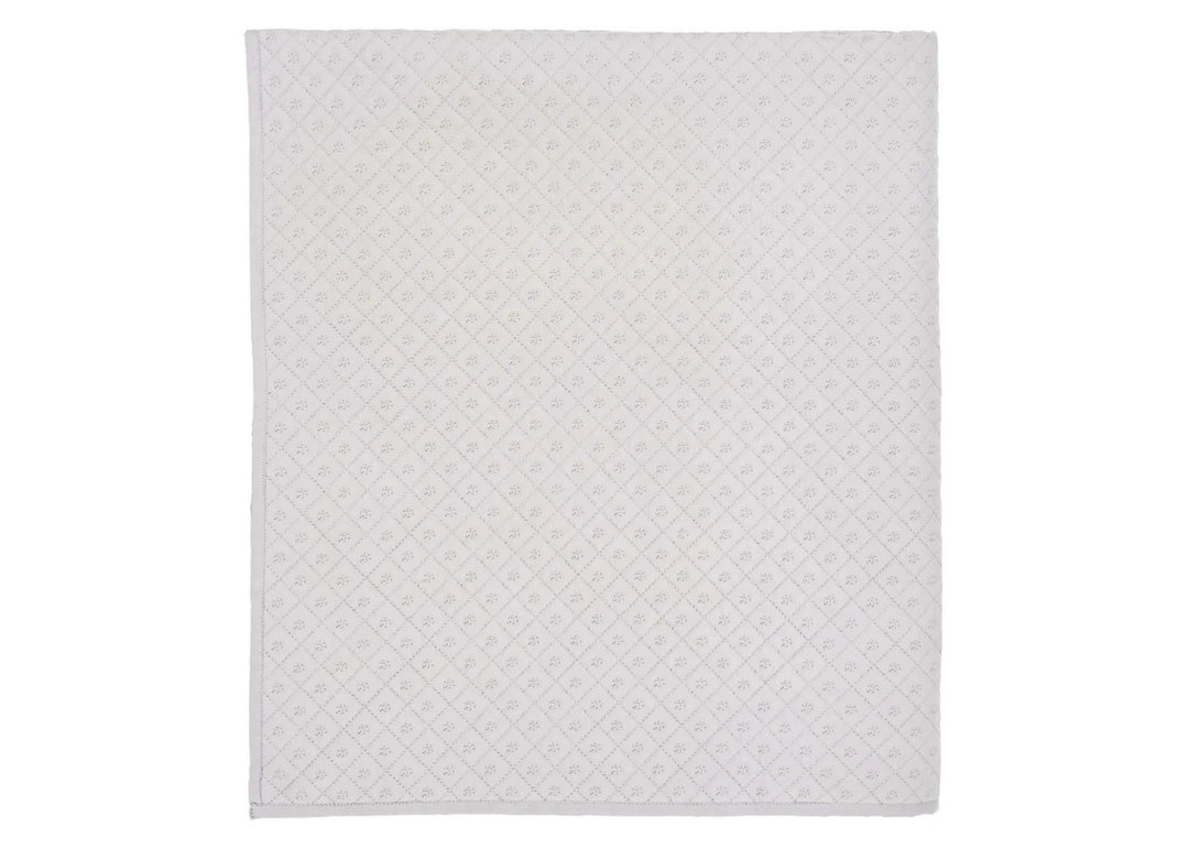 Murmur "Cynthia" Quilted Throw in White