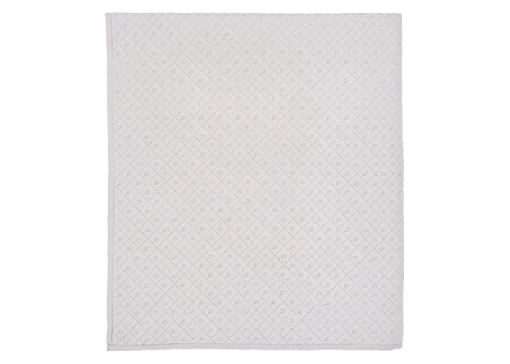 Murmur "Cynthia" Quilted Throw in White