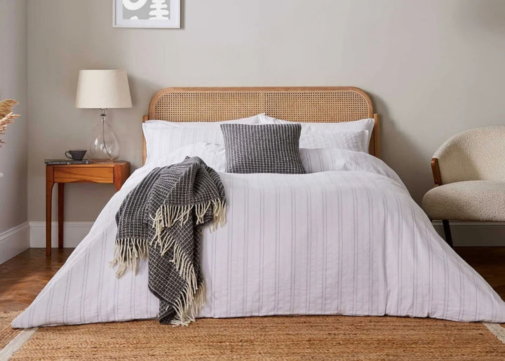 Murmur "Laurel" Duvet Cover Set in Cloud Grey
