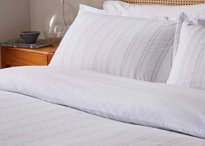 Murmur "Laurel" Duvet Cover Set in Cloud Grey