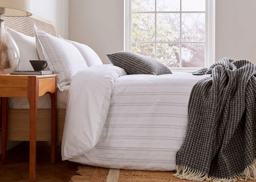 Murmur "Laurel" Duvet Cover Set in Cloud Grey
