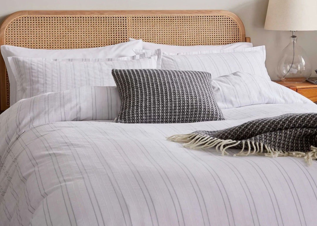 Murmur "Laurel" Duvet Cover Set in Cloud Grey
