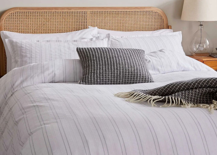 Murmur "Laurel" Duvet Cover Set in Cloud Grey