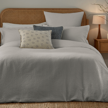 Murmur "Lida" Duvet Cover Sets in Cloud Grey