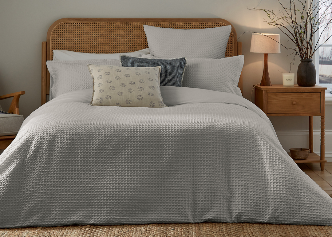Murmur "Lida" Duvet Cover Sets in Cloud Grey