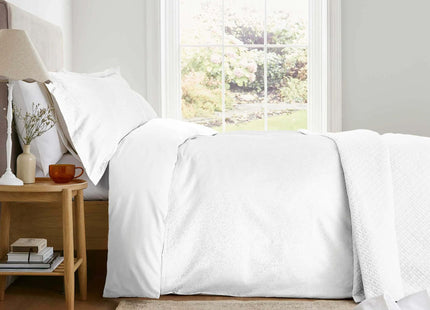 Murmur "Meadow" Jacquard Duvet Cover in White