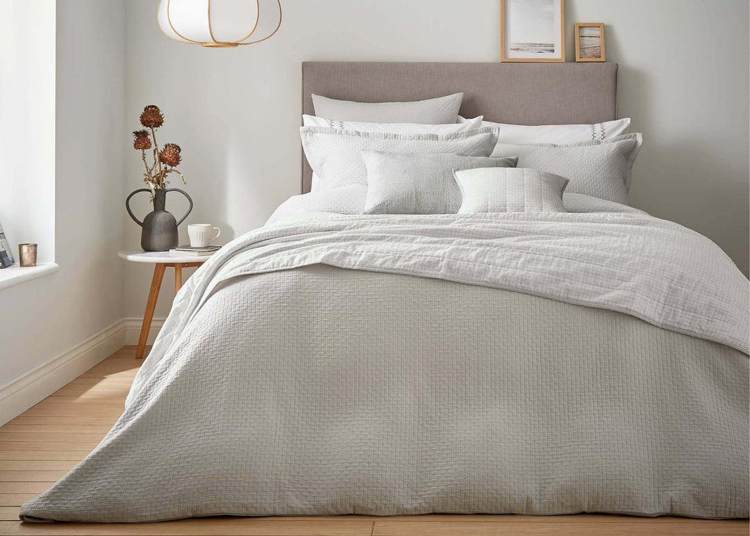 Murmur "Hush" Duvet Cover in Cloud Grey