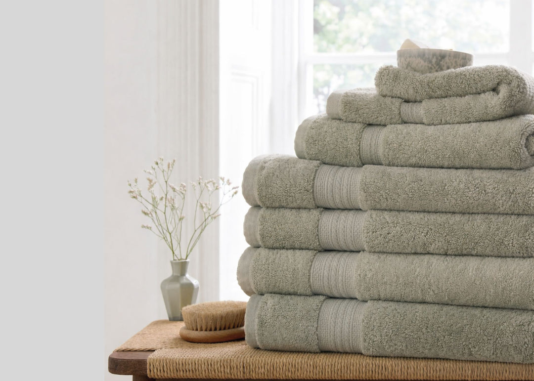 Murmur "Naturally Soft" Bath Towels Collection in Green