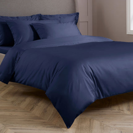 Christy "400 TC Sateen" Plain Dyed Sheets in Colour Navy