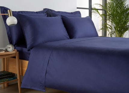 Christy "400TC Sateen" Plain Dyed Sheets in Colour Navy