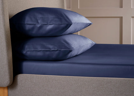 Christy "400TC Sateen" Plain Dyed Sheets in Colour Navy
