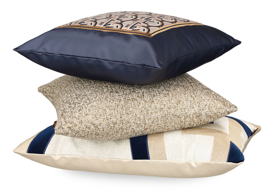 Aigner "Nena" Decorative Filled Cushion in Blue - 45 x 45 cm