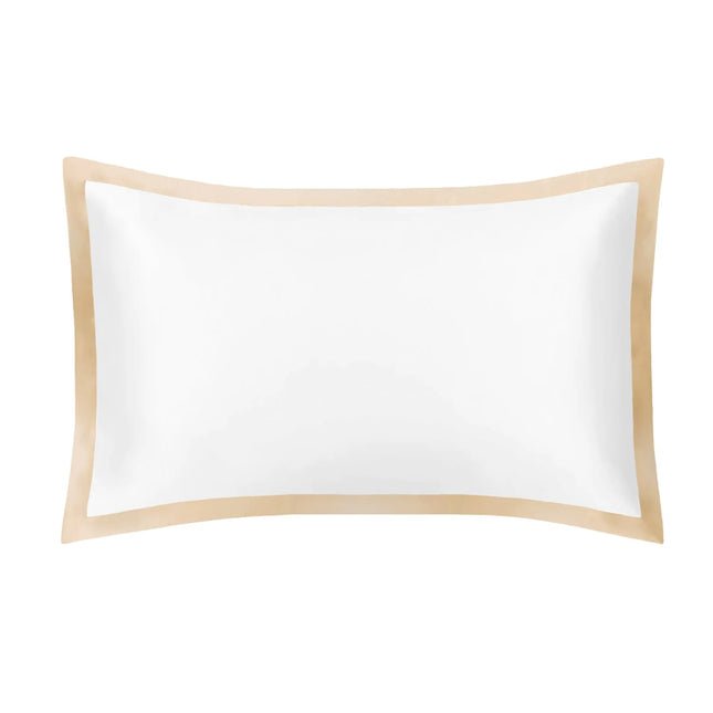 Mayfairsilk "Mulberry Silk" Oxford Pillowcase w/ Champagne Boarder