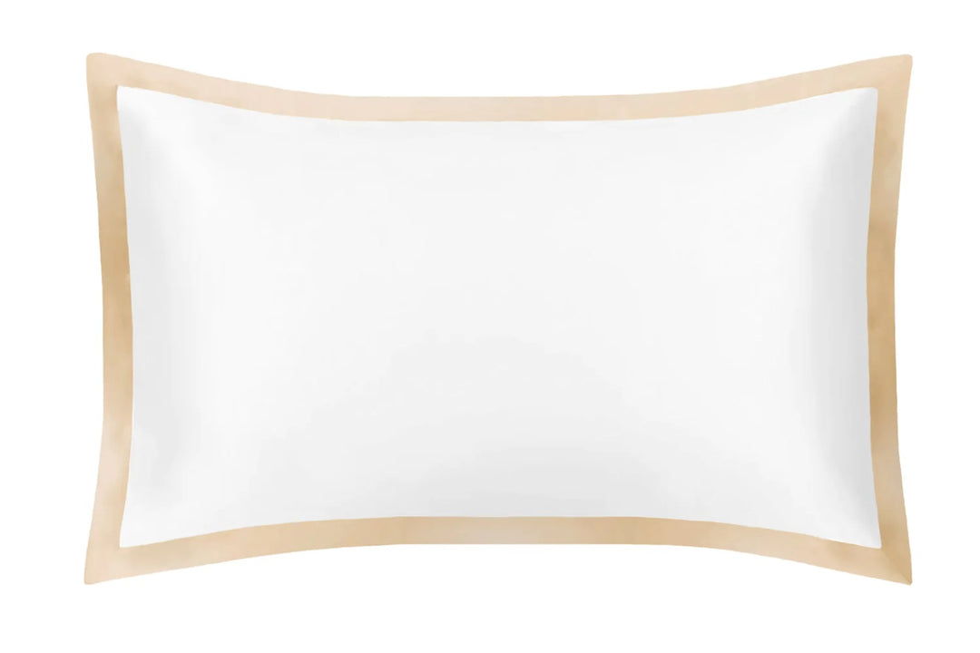 Mayfairsilk "Mulberry Silk" Oxford Pillowcase w/ Champagne Boarder
