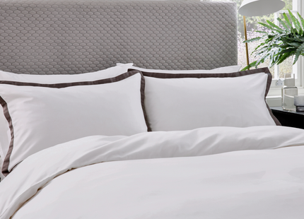 Bedeck of Belfast "Olenna" Duvet Cover Set in Charcoal/White