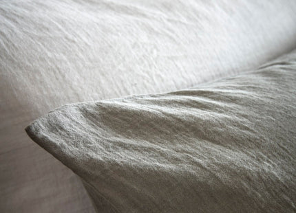 Christy Organic Cotton "Retreat" Plain Dyed Sheets & Duvet Covers in Grey