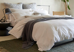 Christy Organic Cotton "Retreat" Plain Dyed Bedding in White