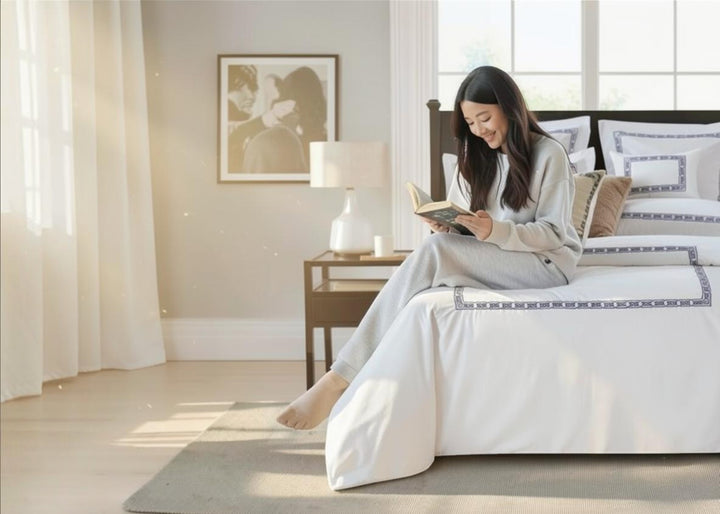 Oceana "Otto" Duvet Cover Set in White